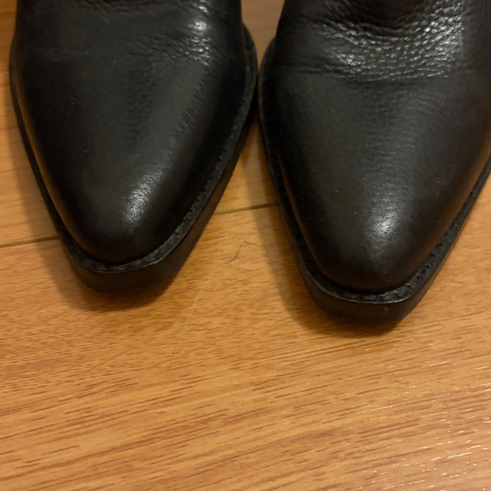 Vince Camuto Black Leather Ankle Booties - Picture 3 of 4